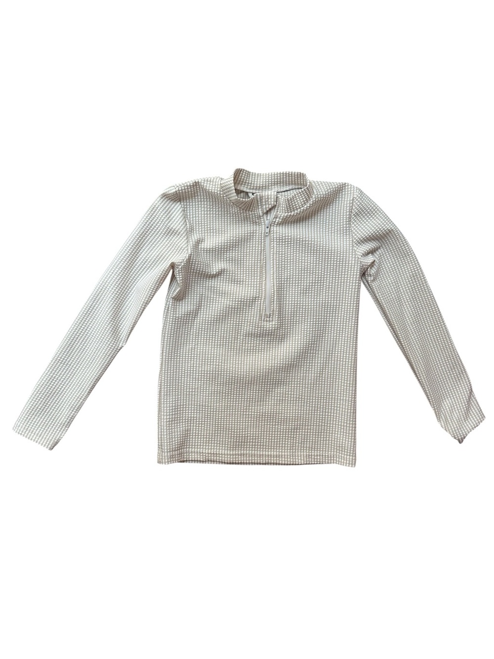 Imagine Perry Cream White Stripe Rash Guard Top Size 5/6